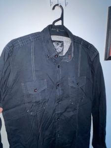 Stylish Black Button-Up Shirt