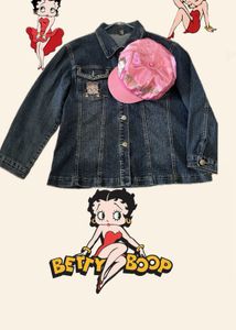 Betty Boop Denim Jacket with Pink Cap