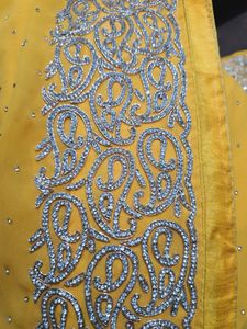 Designer Heavy Rich Work Yellow Saree