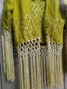 Boho Chic Embellished Jacket &amp; Blouse Set