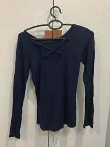 Allen solly Navy Blue Long Sleeve Top