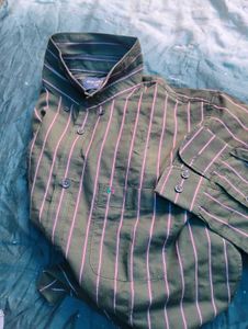 Men's Striped Button-Down Shirt