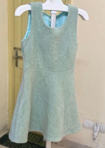 Cute sky blue Sleeveless Dress