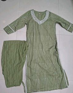 Green Kurta Set without tag not used ( new)