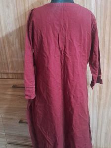 Farida Gupta Maroon Cotton Kurta 40-41