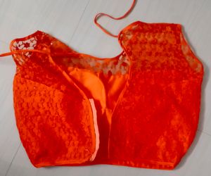 6)Free Size Blouse (Orange Color)