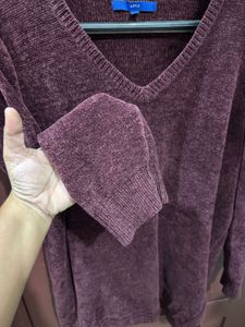 Cozy V-Neck Chenille Sweater