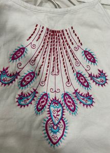 90s y2k beaded white halter neck top