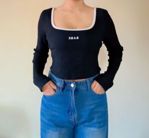 Shein Black Ribbed Top