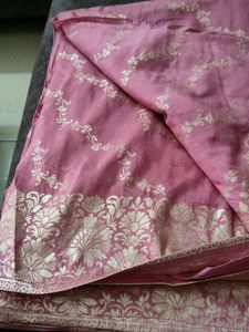 Pink Saree With Blouse