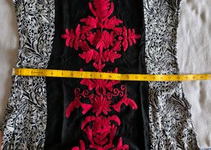 Embroidered Black Kurta