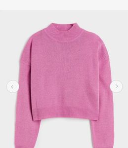 Pink Mock Neck Sweater