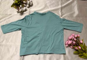 Mint Green V-Neck Top