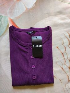 Ribbed Button-Front Sleeveless Top