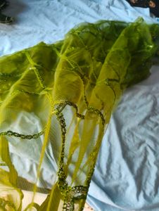 Green Sequined Lehenga Choli Set
