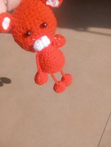 Handmade Crochet Bear Keychain