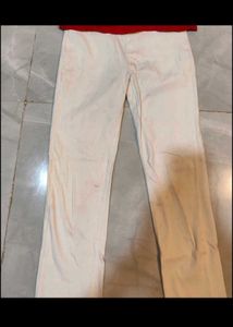 White Bootcut Jeans