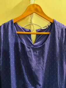 Blue Tiered Mini Dress