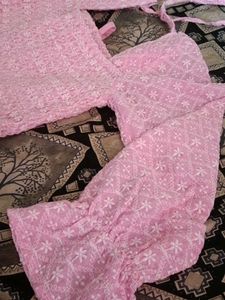 Pink Chikankari Kurta