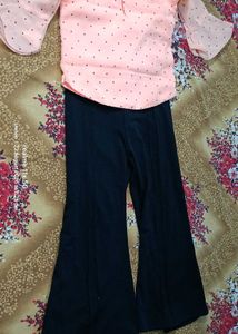 Chic Girls Peach Polka Dot Top &amp; Pants Set