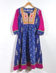Women Blue Printed Kurti | Bust 34 | Waist 36 |