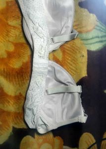 silk White Polka Dot Bra
