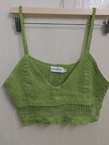 Crochet Crop Top - Green