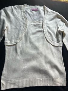 Cream Knit Bolero Top