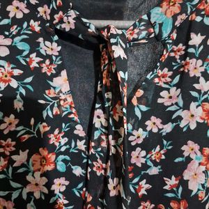 Elegant Floral Print Pleated Maxi Dress