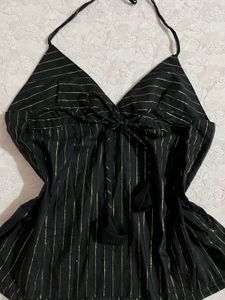 y2k backless chatpate Halter Top