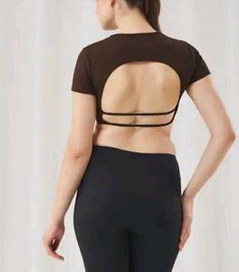 Brown Cropped T-Shirt