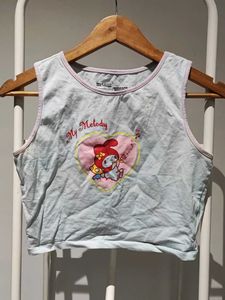 Cute My Melody Sleeveless Crop Top