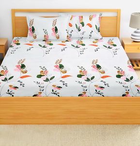 Beautiful Floral double Bedsheet Set