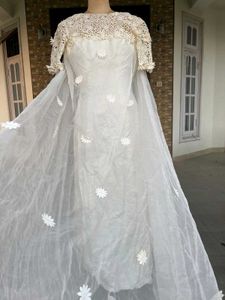 Elegant White Wedding Gown