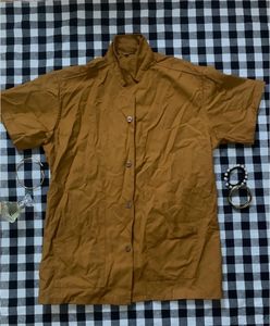 Women's Button-Up Short Sleeve Tunic