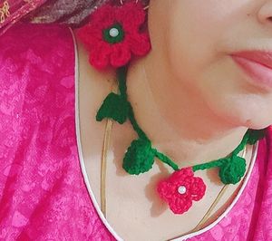 Crochet Flower Jewelry Set