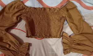 Mustard Ruched Top