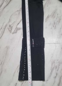 Elegant Black Embellished Abaya Gown