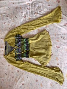 Y2K Sheer Bell Sleeve Top