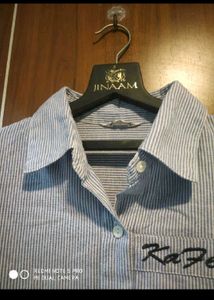 Striped Cat Pocket Shirt