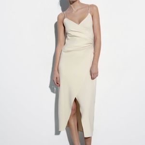 Zara Limited Edition Rhinestone Slit MIDI Dress