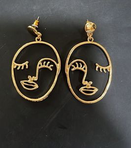 Abstract Face Dangle Earrings