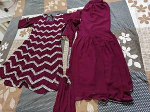 Beautiful Maroon Kurta Set