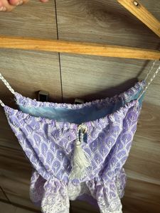 Boho Chic Lilac Embroidered Tunic