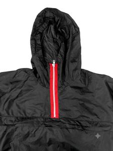 Black Hooded Anorak Jacket waterproof
