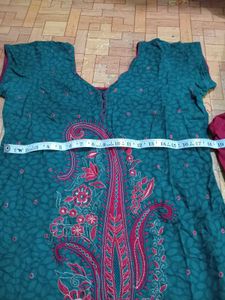 Teal &amp; Maroon Indian Salwar Kameez Set