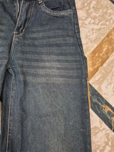 Vintage Wash Wide Leg Jeans