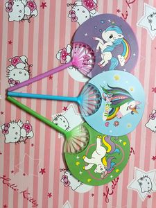 Unicorn Print Fan Pens Pack Of 3