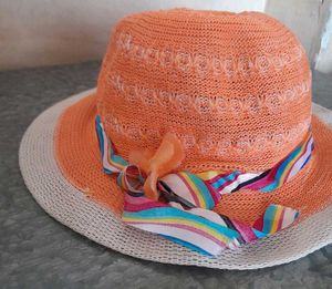 Girls Straw Sun Hat