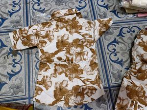 Floral Girl's Top and Pants Set